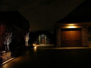 Properly installed security lighting illuminates entry points