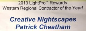 2013 LightPro Rewards Western Regional Contractor of the Year