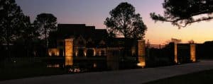 Kichler security Lighting lines a palatial estate