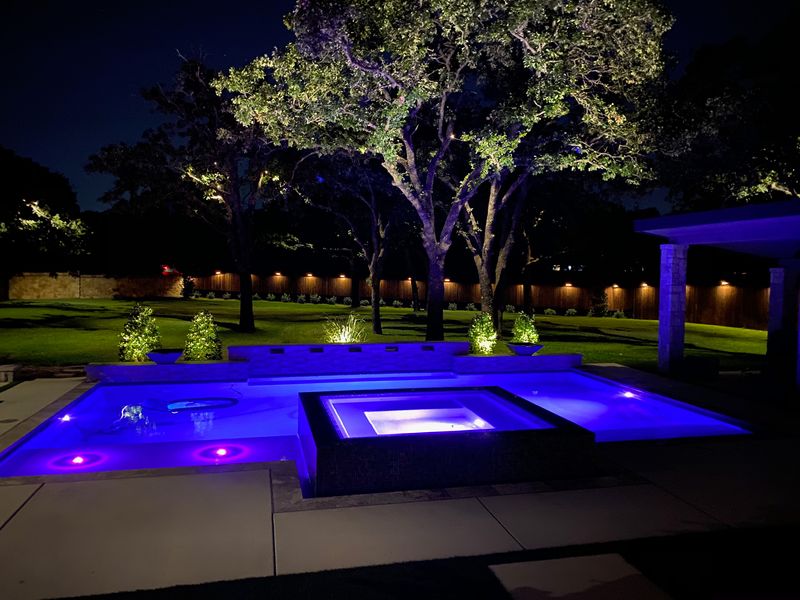 pool lighting with landscape lighting