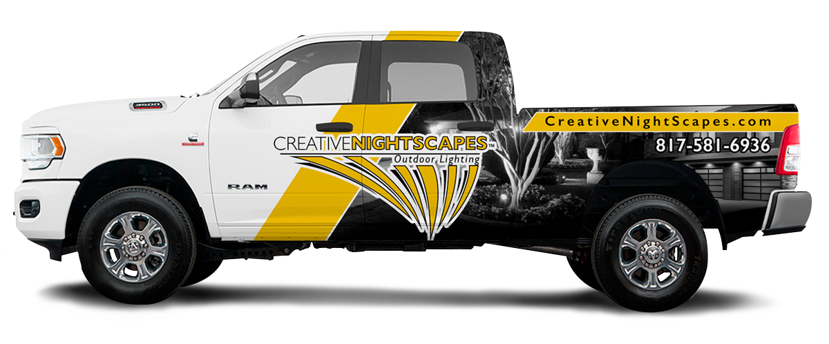 Creative Nightscapes themed pickup truck